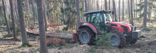 Traktor im Wald
